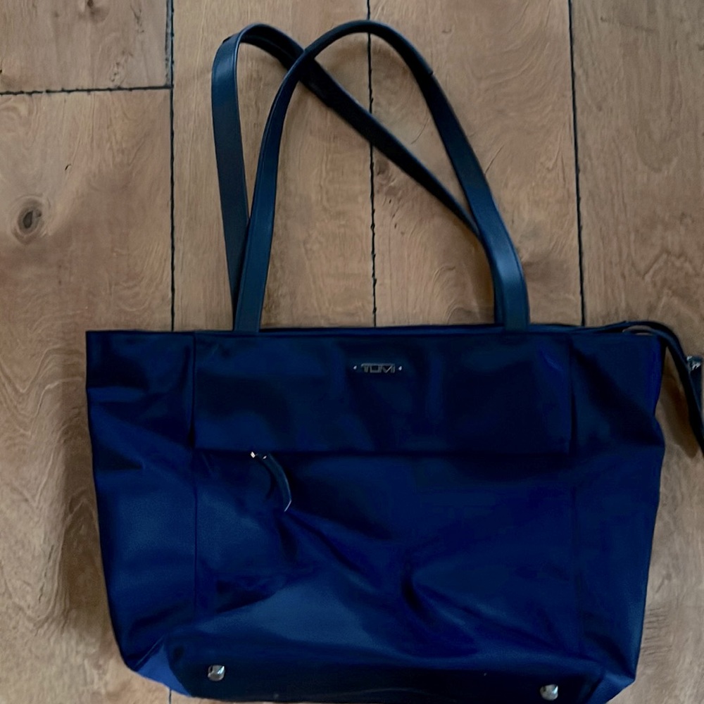 Tumi Tote in Navy Nylon